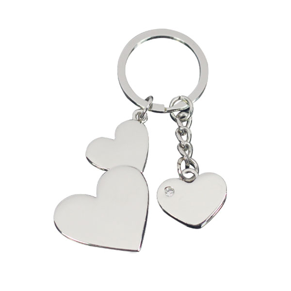 Coach Heart Charm Keychain