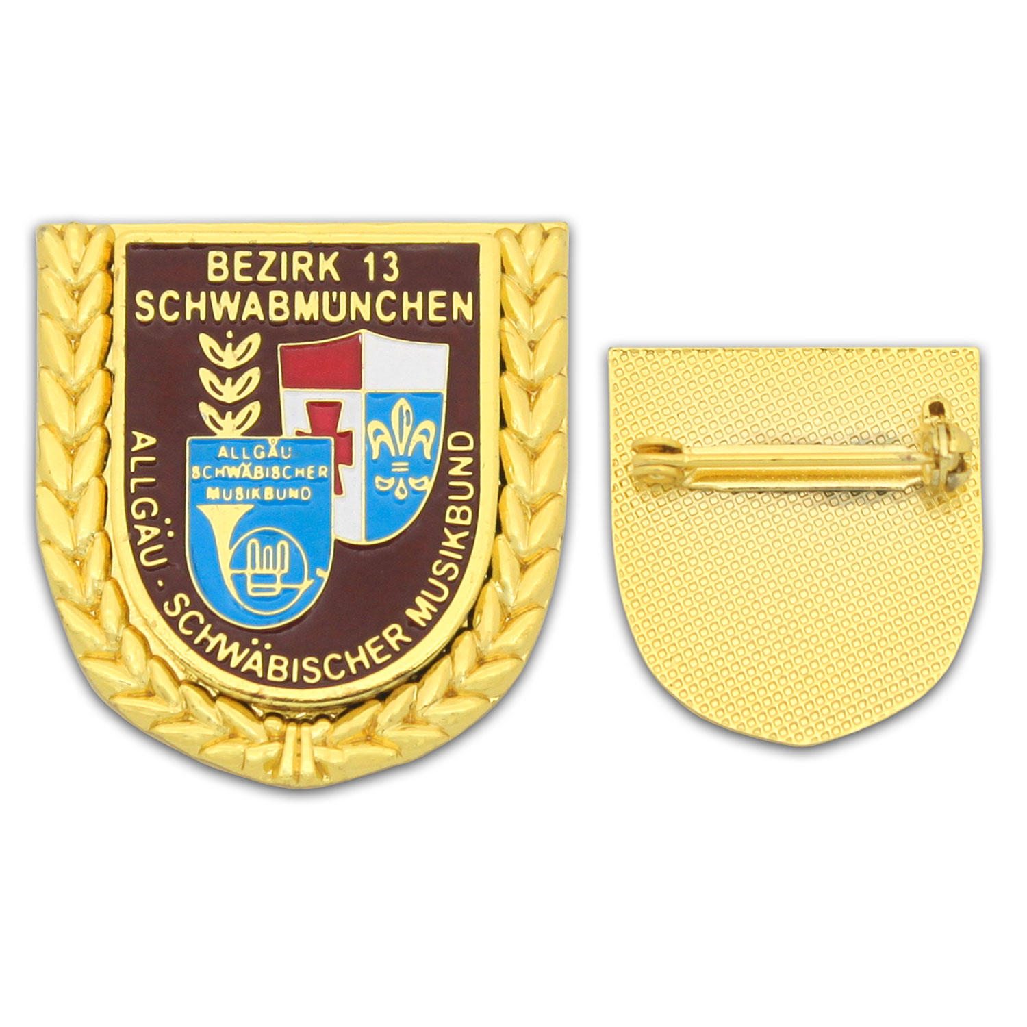 High Quality Enamel Gold Button Tin Badge Engraving Fabric Face Gifts
