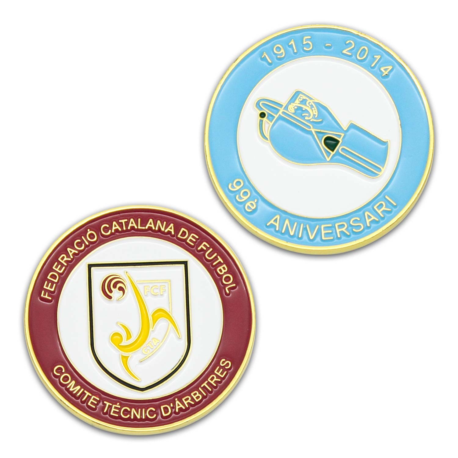 Football challenge coin