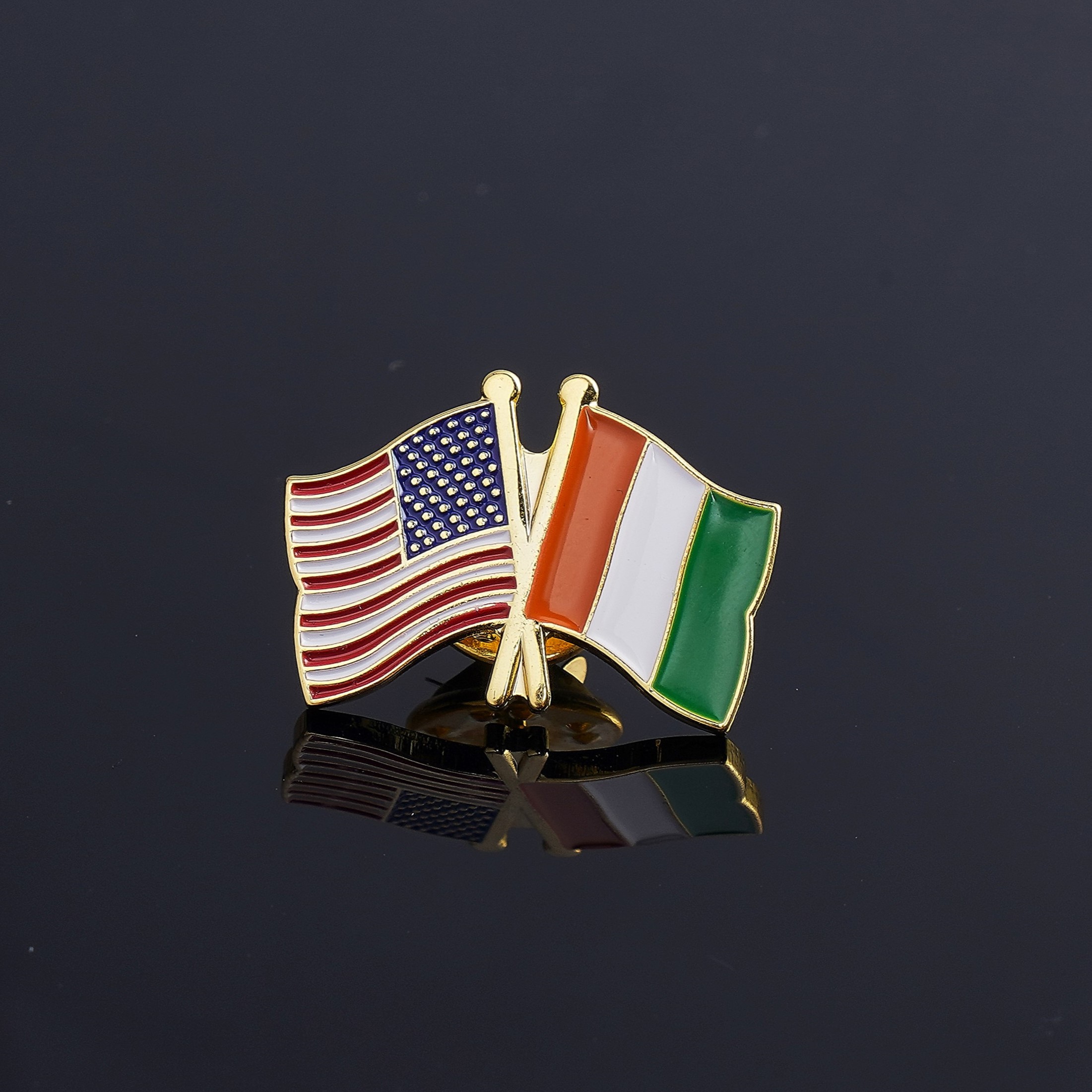 Vintage Irish US Flags Lapel Pins