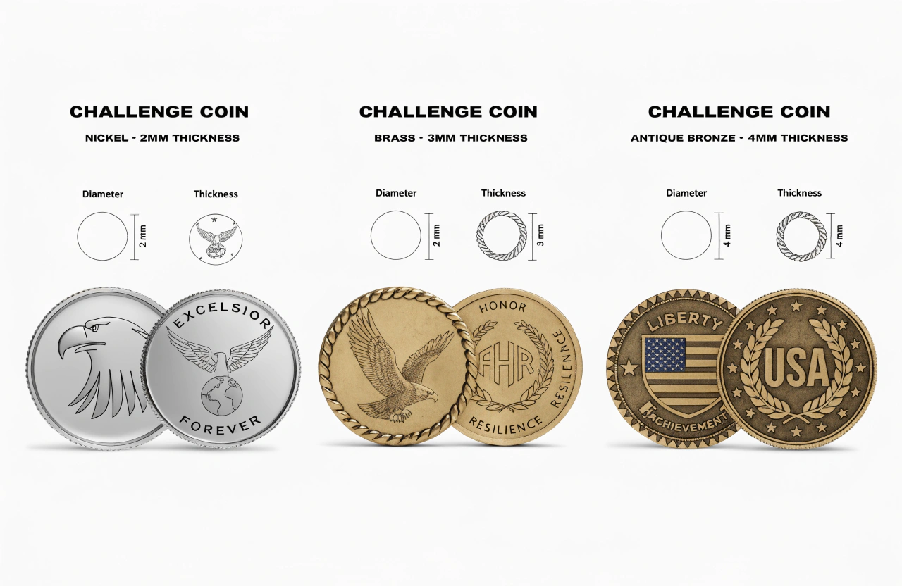 Optimizing Challenge Coin Dimensions Optimizing challenge coin thickness weight and design