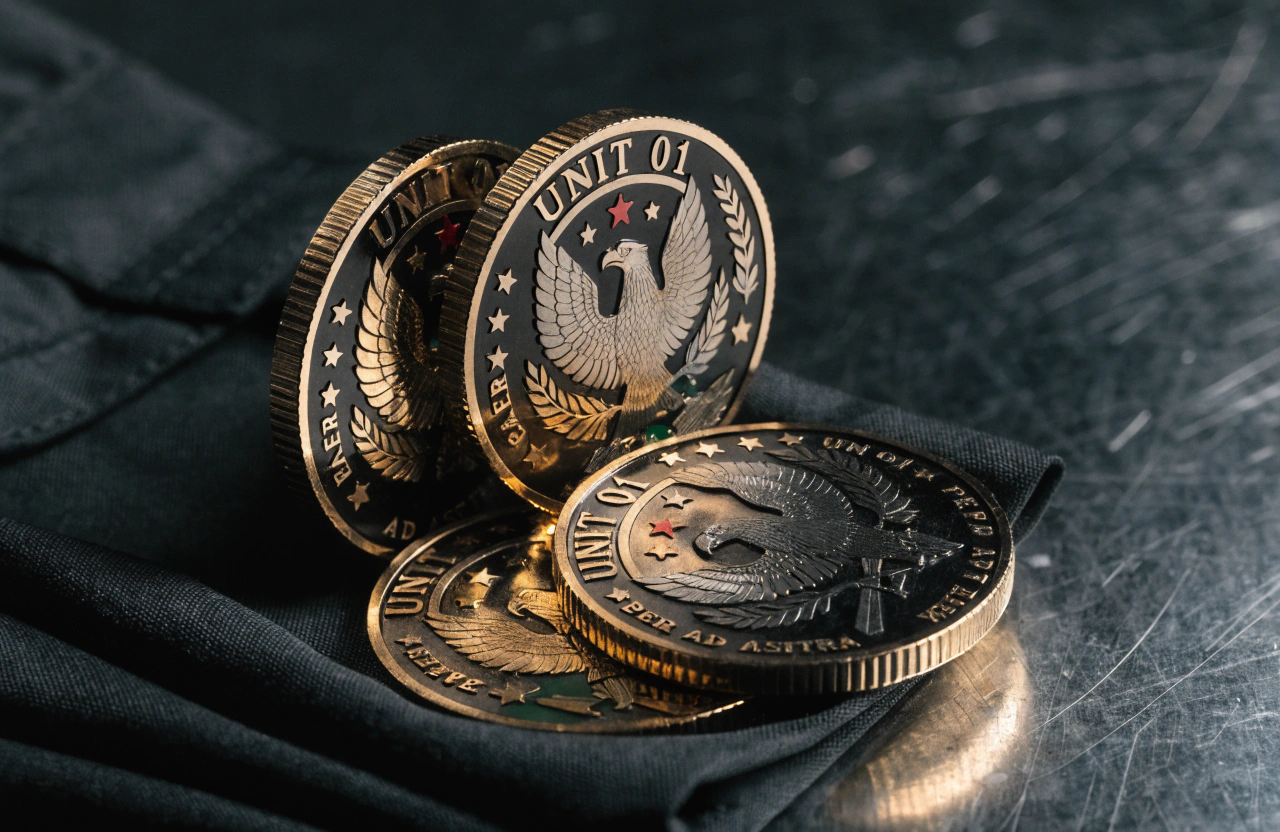 Premium Corporate Challenge Coins premium military aesthetic challenge coins