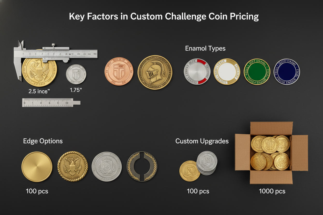 Key factors in custom challenge coin pricing