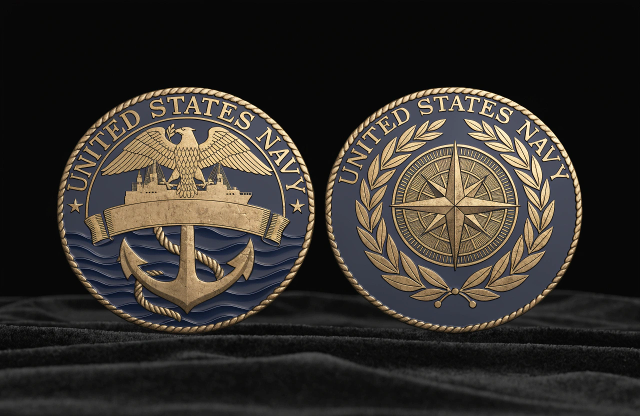 Design Navy Coins Custom Navy coin design and finishes
