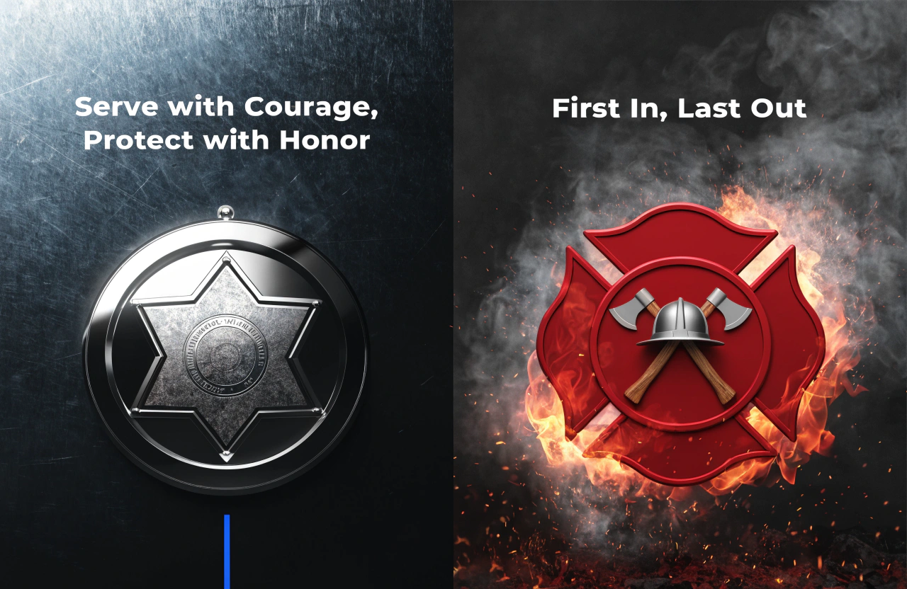 Powerful mottos for law enforcement and firefighters