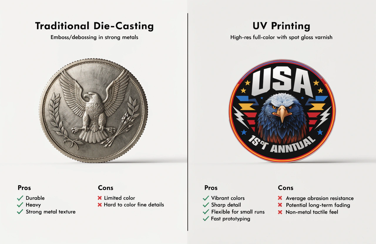 pros and cons of coin printing methods