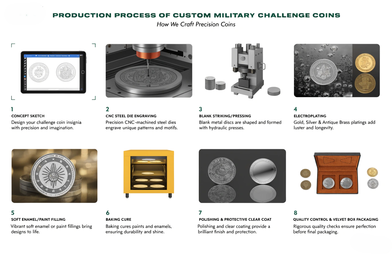 Streamlining Custom Military Challenge Coins Orders custom military challenge coins production process