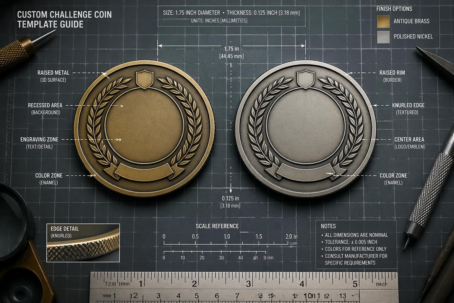 custom challenge coin template guide