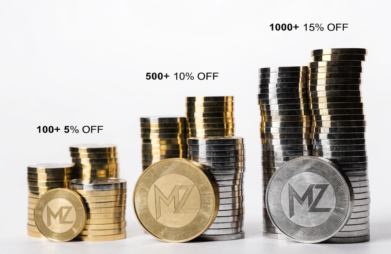 quantity discounts for custom coins
