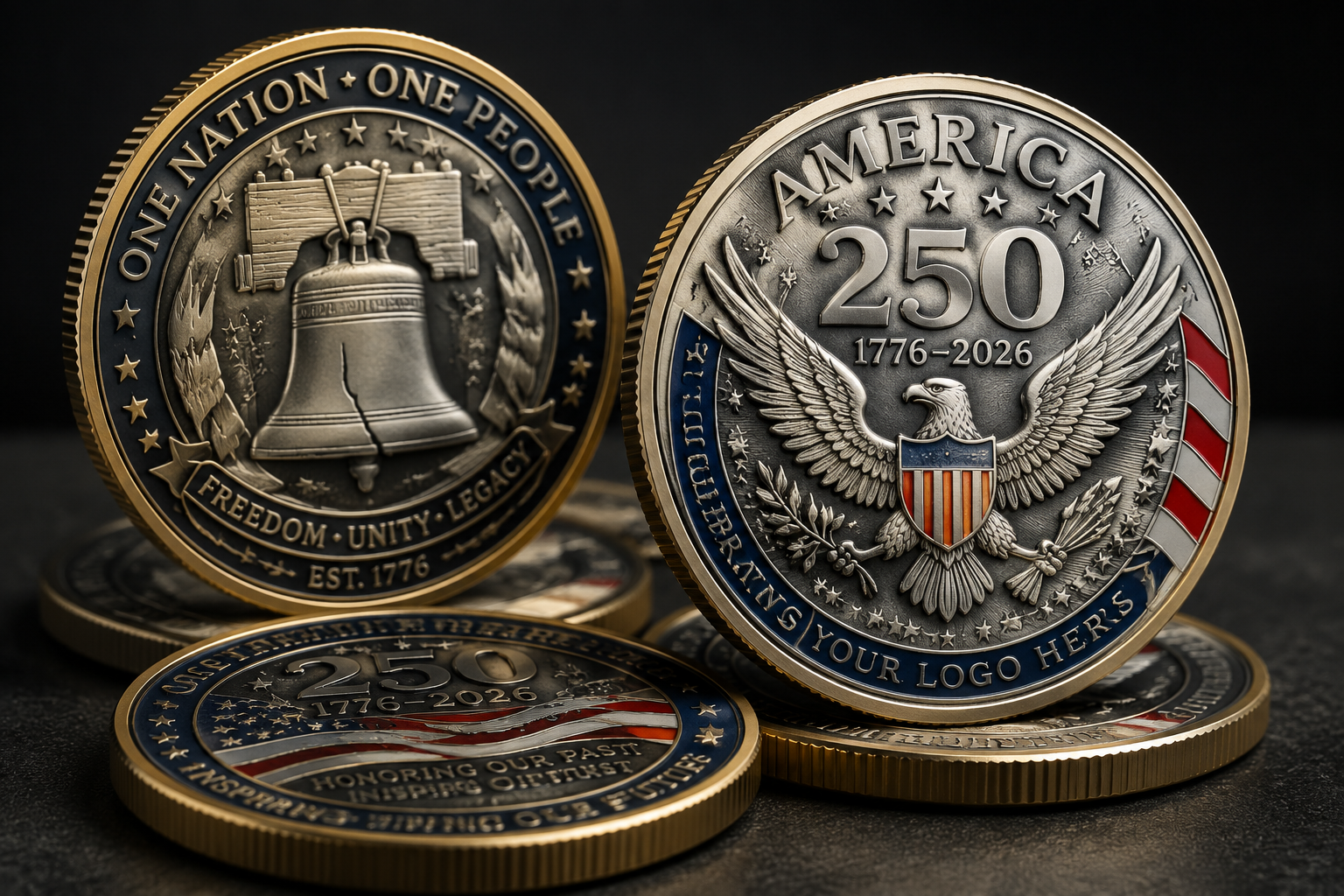 America 250 corporate branding custom coins America 250 corporate branding custom coins