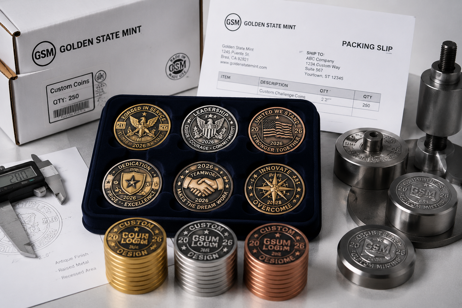 Custom Design Bulk Ordering 2026 Coins
