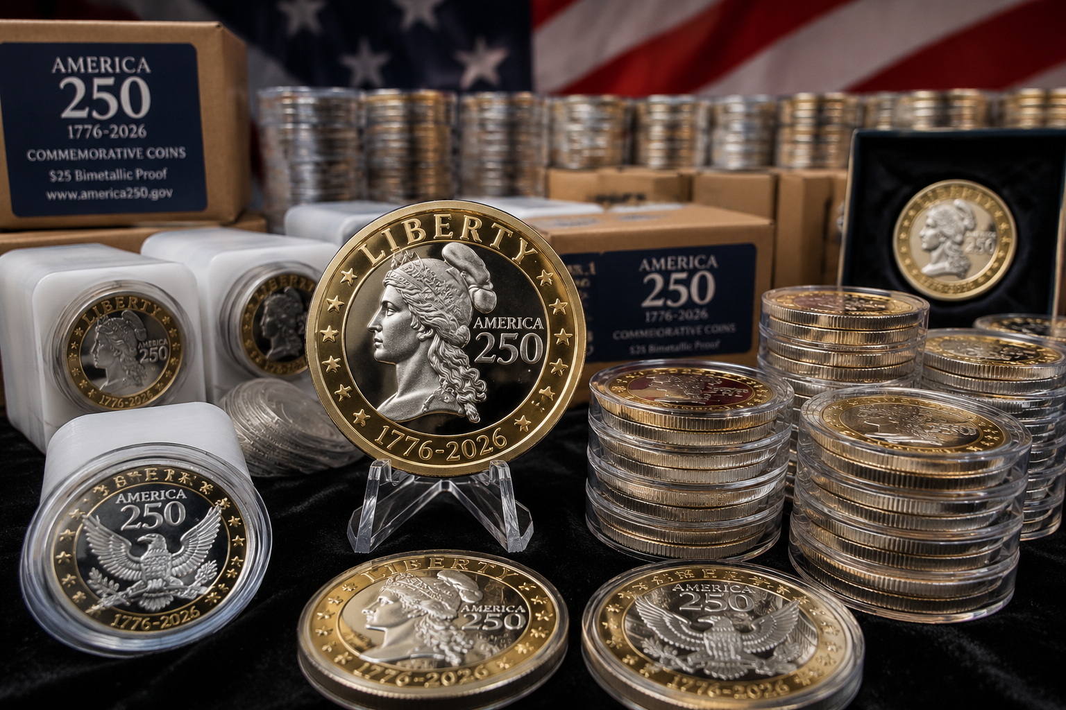 Wholesale America 250th Commemorative Coins