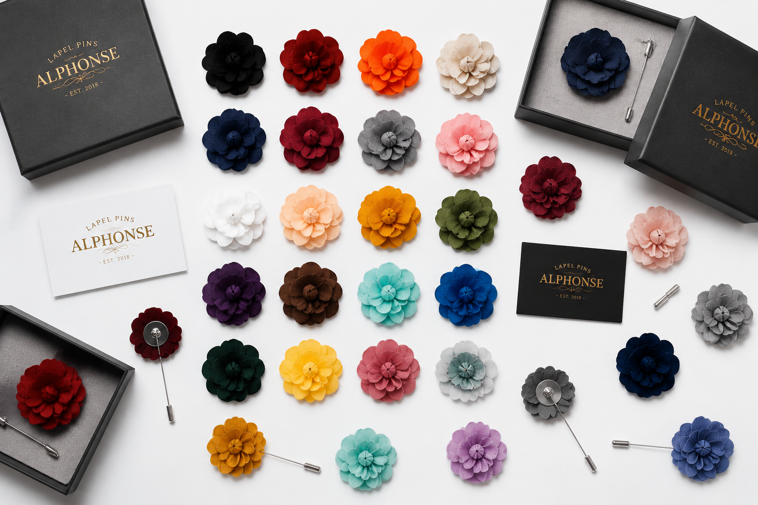 bulk custom flower lapel pins wholesale