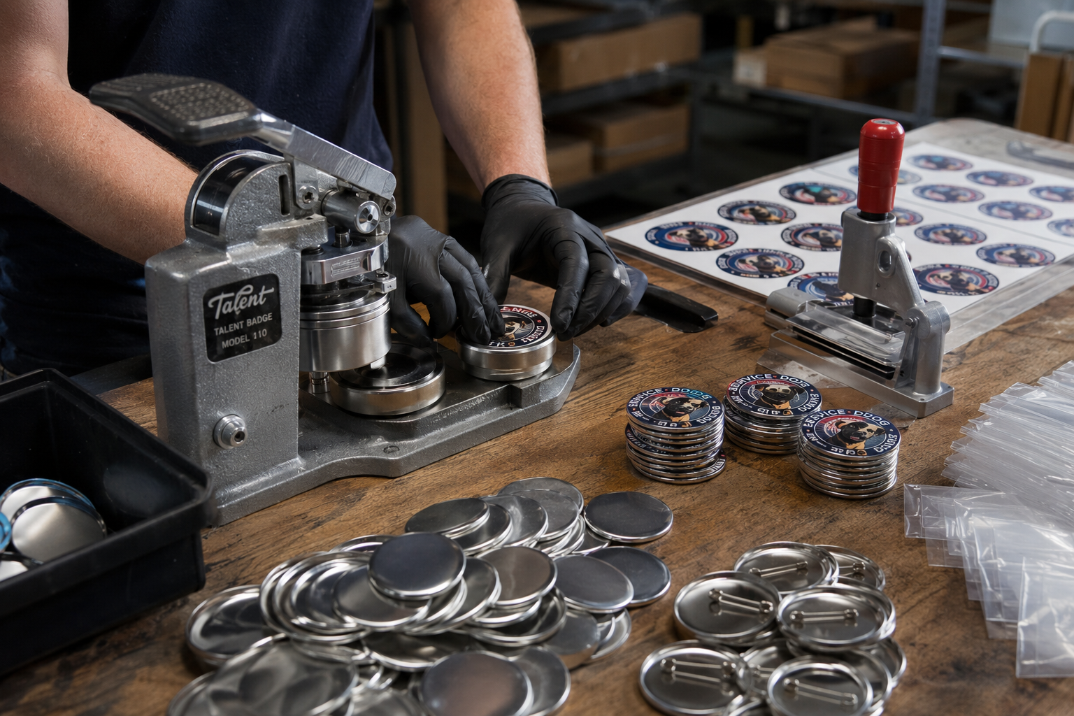 bulk customization process button pins