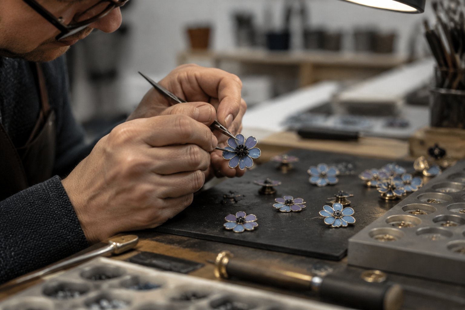 custom flower lapel pins manufacturer