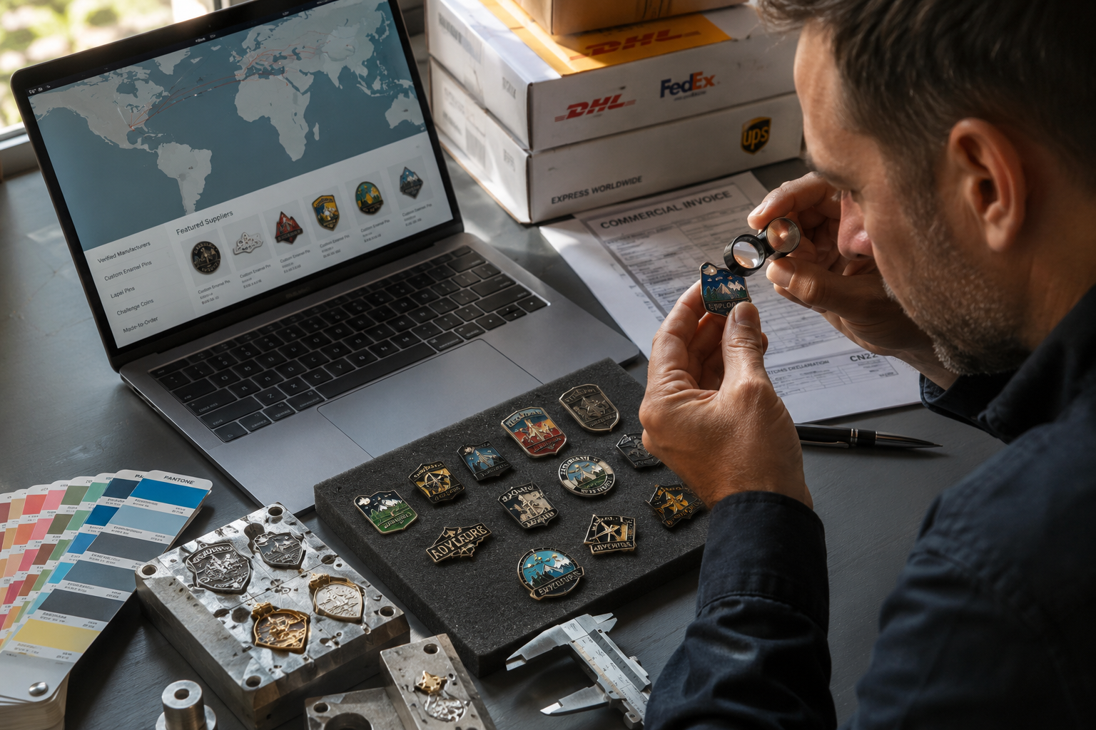 overseas sourcing custom pins