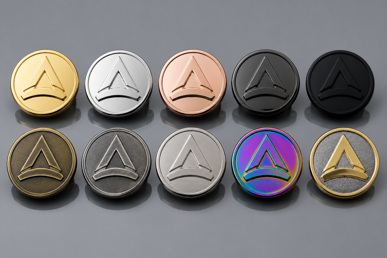 premium finishes for lapel pins
