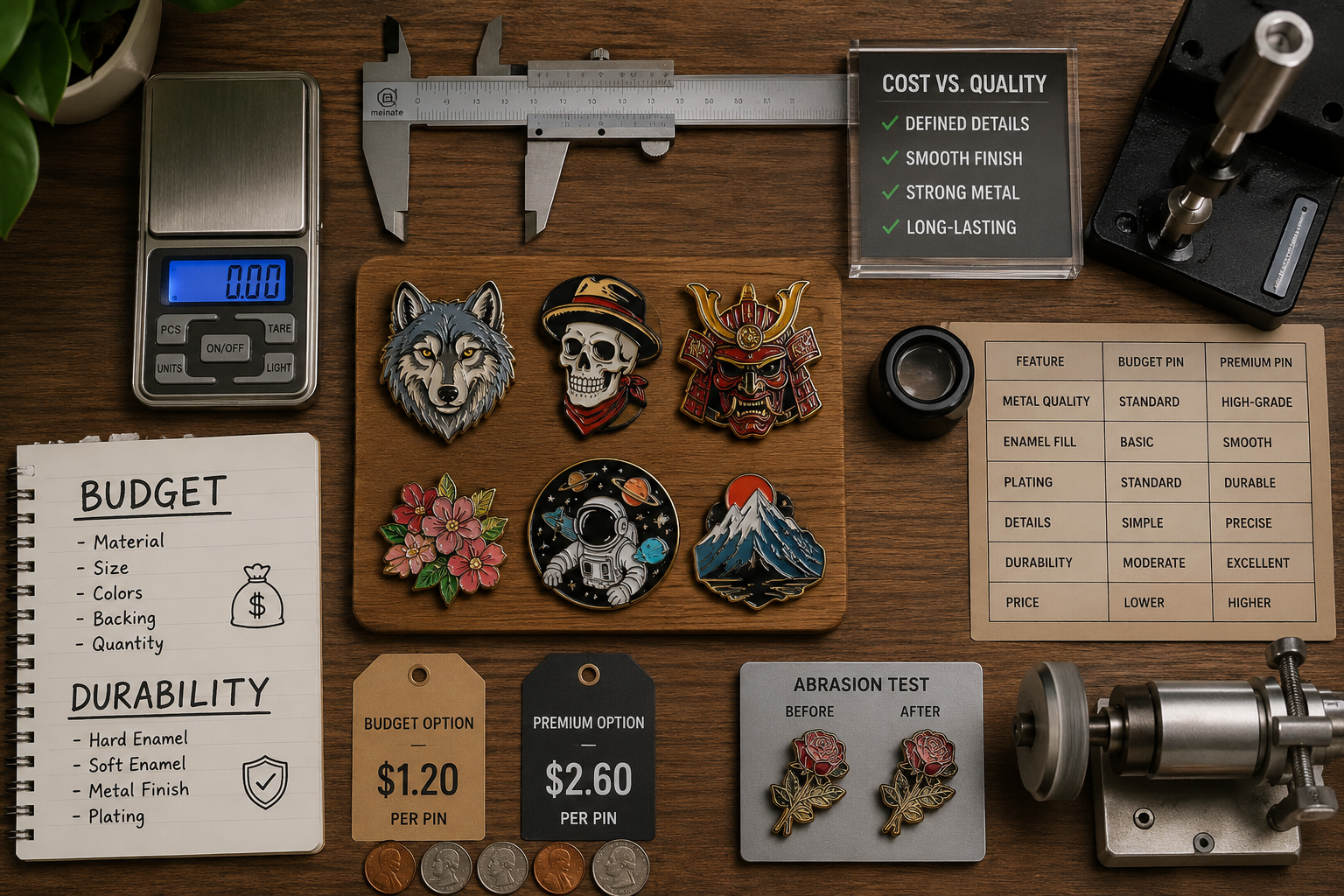 Budget and Durability of Enamel Pins