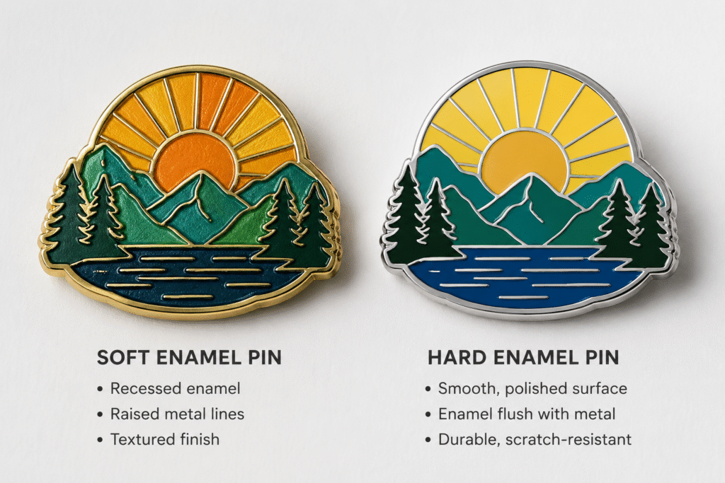 Soft Enamel vs. Hard Enamel Pins