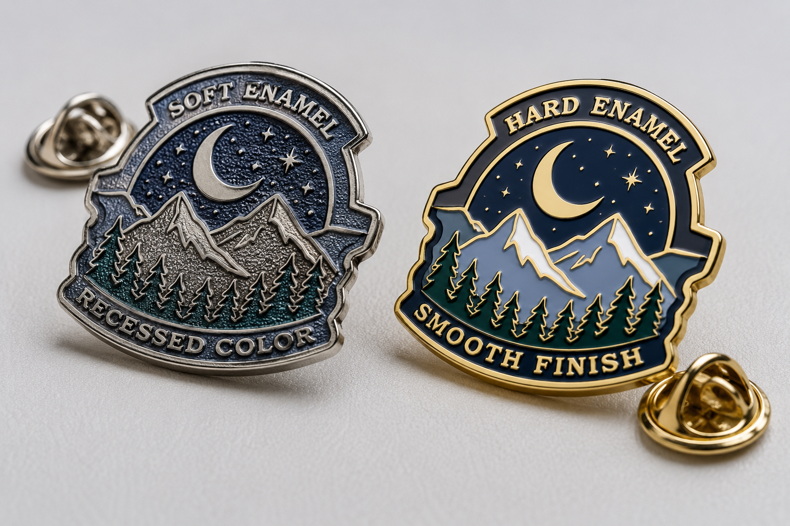 Soft vs hard enamel hat pins design