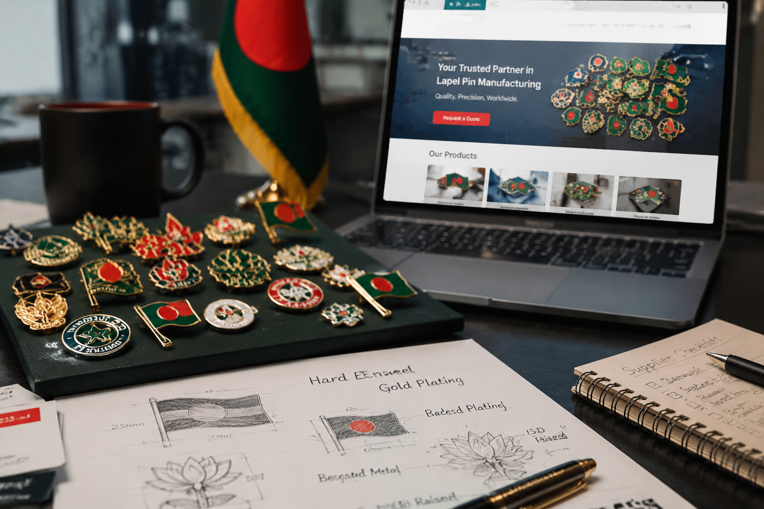 sourcing custom lapel pins bangladesh
