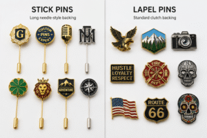 Difference Between Stick Pins and Lapel Pins: Custom Order Guide