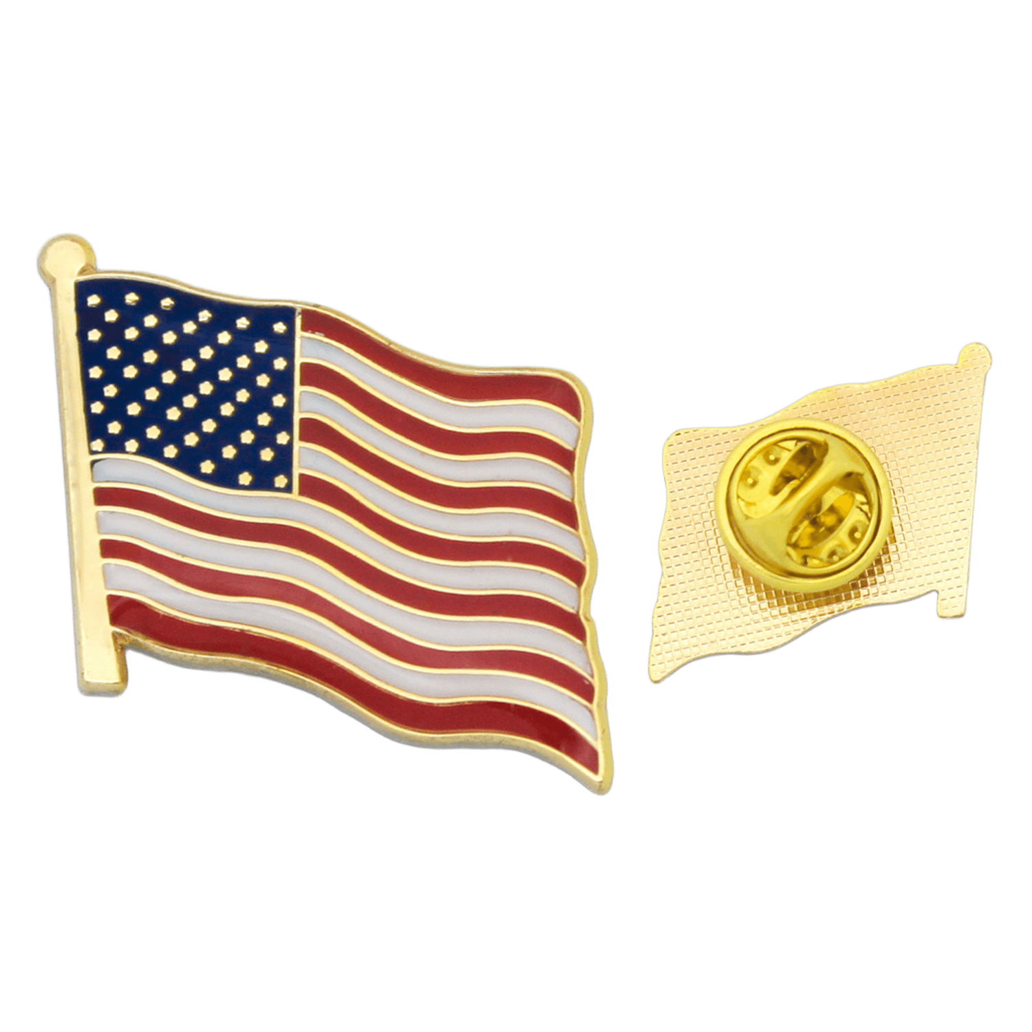 American flag badge