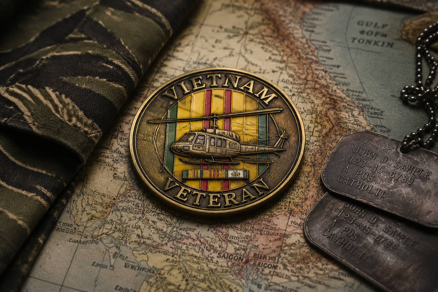 Authentic Vietnam Veteran Challenge Coins
