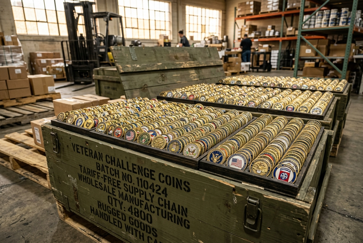 High volume military coins wholesale low tariffs
