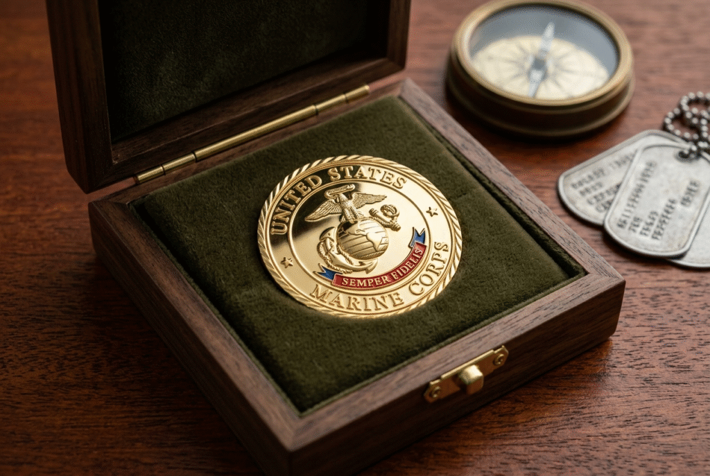 Manufacturing custom veteran challenge coins
