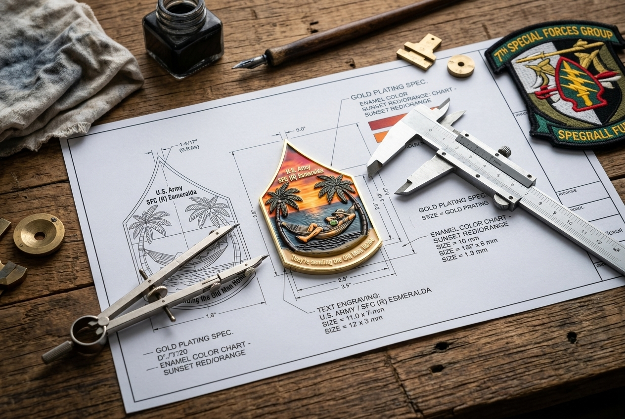 designing custom veteran challenge coins