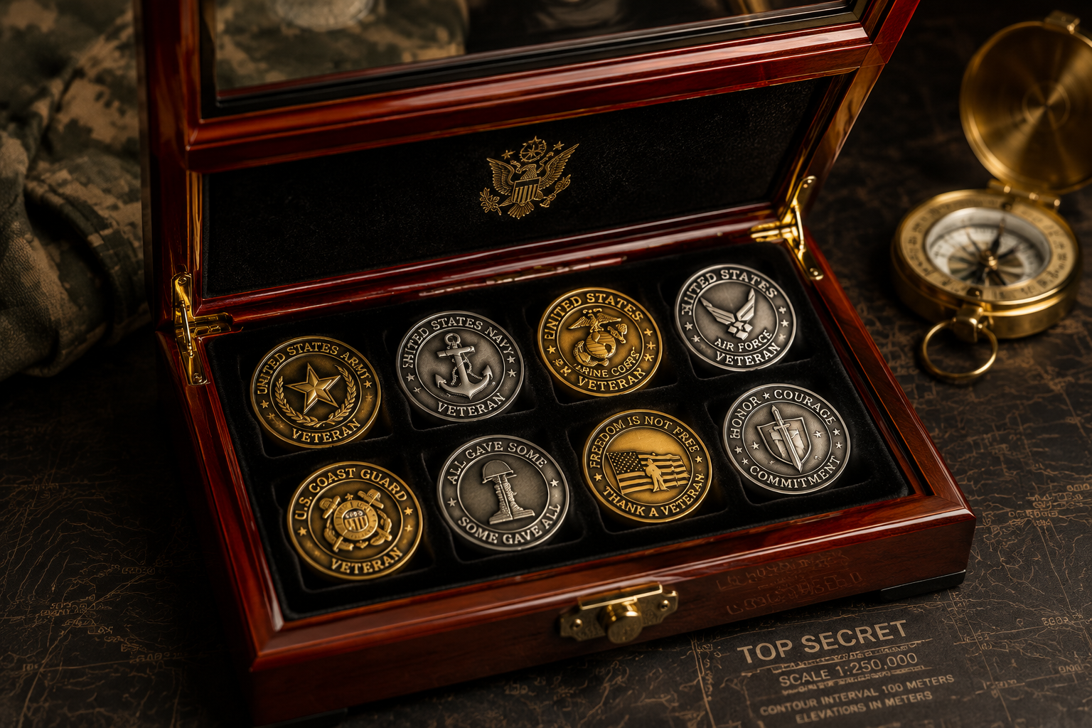 premium challenge coin display case